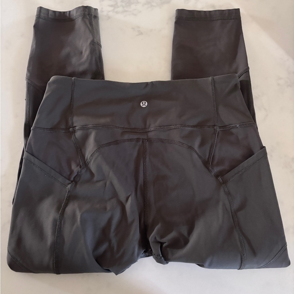lululemon athletica Green Cropped Pocket Leggings